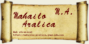 Mahailo Aralica vizit kartica